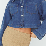Fair Game Button-Up Jacket Dark Blue