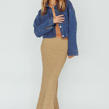 Fair Game Button-Up Jacket Dark Blue