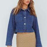 Fair Game Button-Up Jacket Dark Blue
