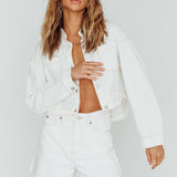 Fair Game Button-Up Jacket White