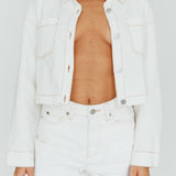 Fair Game Button-Up Jacket White
