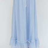 Maidens Tie Detail Overlock Maxi Skirt Cloud Blue