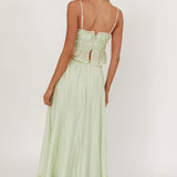 Maidens Tie Detail Overlock Maxi Skirt Sage