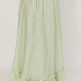 Maidens Tie Detail Overlock Maxi Skirt Sage