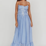 Maidens Tie Accent Maxi Dress Cloud Blue