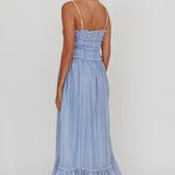 Maidens Tie Accent Maxi Dress Cloud Blue
