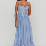 Maidens Tie Accent Maxi Dress Cloud Blue