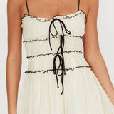 Maidens Tie Accent Maxi Dress Cream