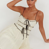 Maidens Tie Accent Maxi Dress Cream