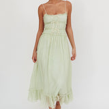 Maidens Tie Accent Maxi Dress Sage