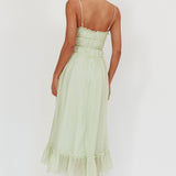 Maidens Tie Accent Maxi Dress Sage
