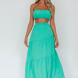 Bondi Waist Tie Maxi Skirt Apple