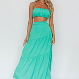 Bondi Waist Tie Maxi Skirt Apple
