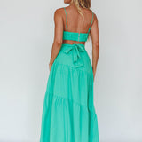 Bondi Waist Tie Maxi Skirt Apple