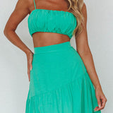 Bondi Waist Tie Maxi Skirt Apple