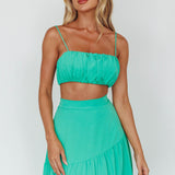 Bondi Gathered Crop Top Apple