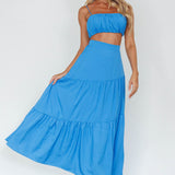 Bondi Gathered Crop Top Sapphire