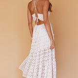 Just Cruise Cut-Out Bodice Midi Dress Sand