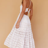 Just Cruise Cut-Out Bodice Midi Dress Sand