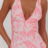 Veda Strappy Back Maxi Dress Floral Pink