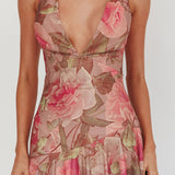 Veda Strappy Back Maxi Dress Roses Blush