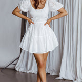 Marirose Tied Back A-Line Mini Dress White