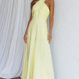 Stars Align Halterneck Jumpsuit Lemon