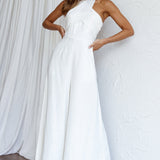 Stars Align Halterneck Jumpsuit White