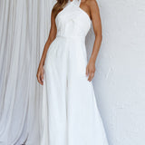 Stars Align Halterneck Jumpsuit White