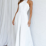 Stars Align Halterneck Jumpsuit White