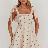 Jeanie Tied Shoulder Mini Dress Oat
