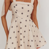 Jeanie Tied Shoulder Mini Dress Oat