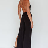 Emanuella Chain Strap Jumpsuit Black