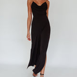 Emanuella Chain Strap Jumpsuit Black