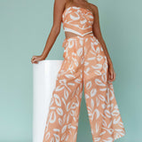 Randi Wide Leg Pants Leaf Print Mango