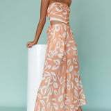 Randi Wide Leg Pants Leaf Print Mango