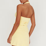 Tammi Halter Vest Top Lemon