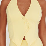 Tammi Halter Vest Top Lemon