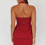 Tammi High Waist Mini Skirt Cherry