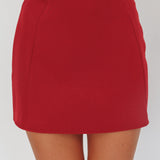 Tammi High Waist Mini Skirt Cherry