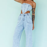 Uptown Wide Leg Pants Denim