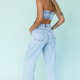 Uptown Wide Leg Pants Denim