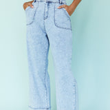 Uptown Wide Leg Pants Denim