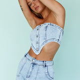 Uptown Wide Leg Pants Denim