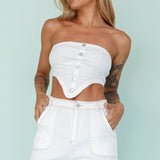 Uptown Wide Leg Pants White