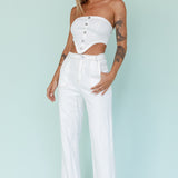 Uptown Wide Leg Pants White