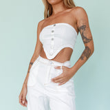Uptown Wide Leg Pants White
