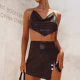 Aleigh Pin Feature Mini Skirt Black