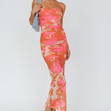 Logan Cami Strap Midi Dress Floral Pink