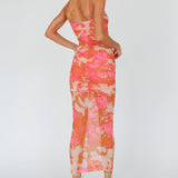 Logan Cami Strap Midi Dress Floral Pink